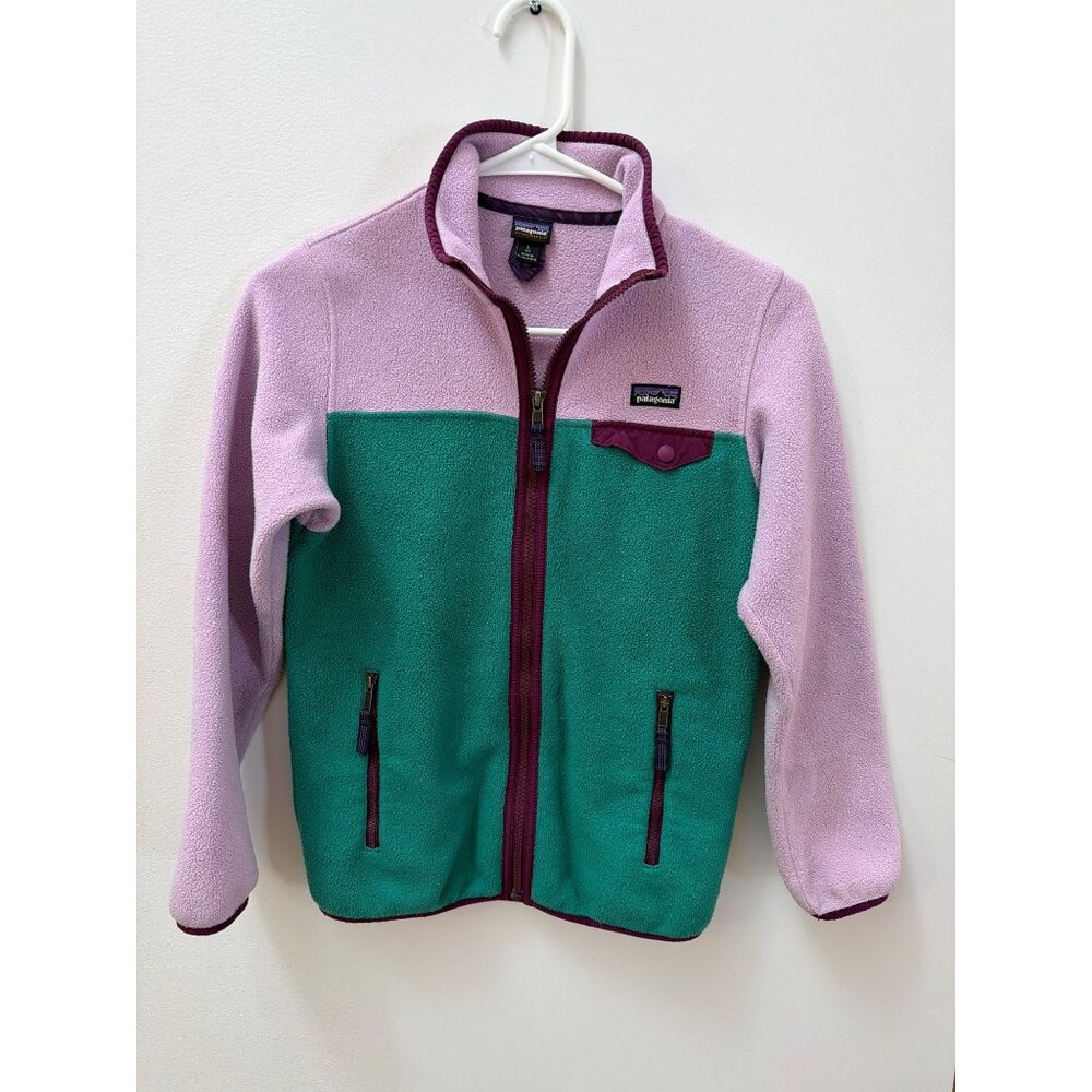 Patagonia Synchilla Girls' Lightweight Snap-T Jacket Full-Zip Fleece Jacket L Gr